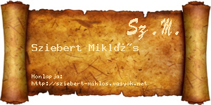 Sziebert Miklós névjegykártya